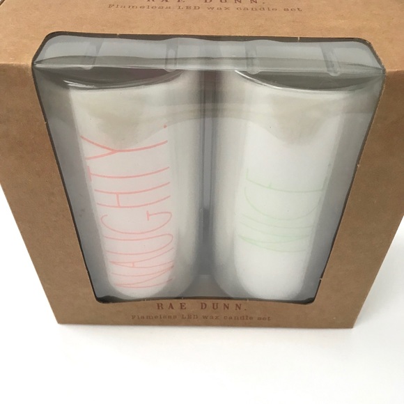 ❤️💚New Rae Dunn Naughty & Nice Flameless Candles - Picture 3 of 11